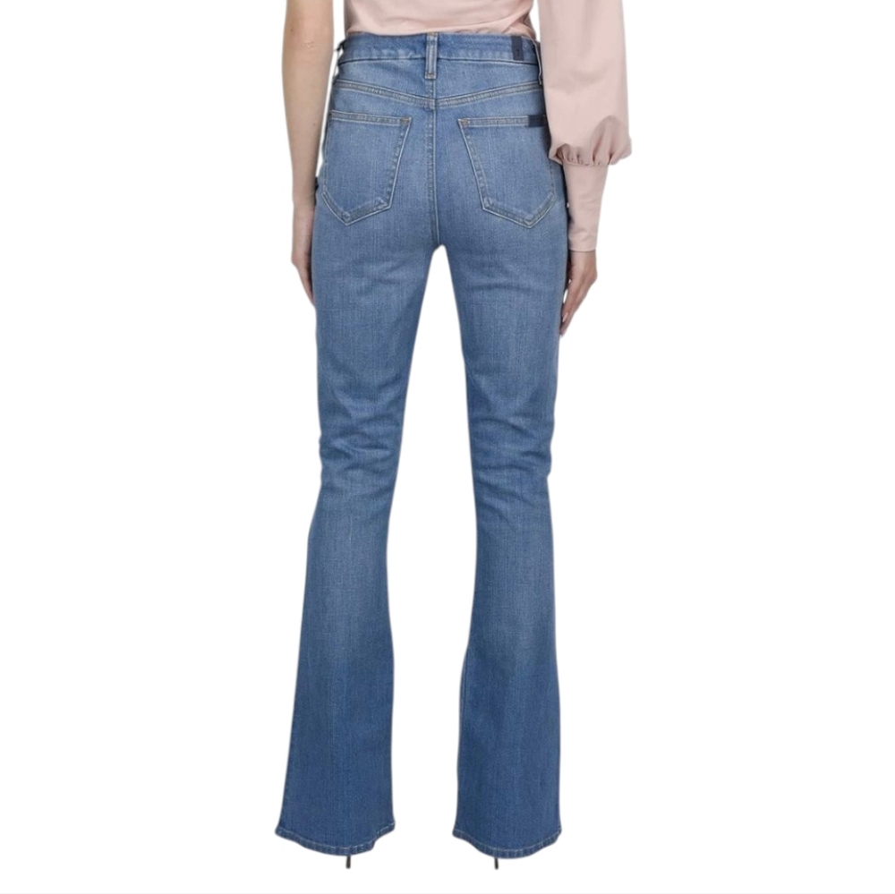 7FAMK Ultra High Rise Skinny Boot jeans 7U413567 color Golden Hour sz23 Tall NWT - Picture 1 of 15